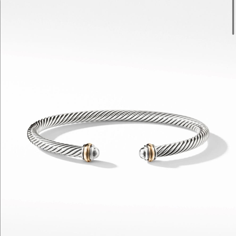 David Yurman Cable Classics Bracelet in Sterling Silver with 18K Yellow Gold